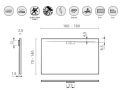 Seitliche Duschwanne, Design Gosse - VULCANO FRONTAL