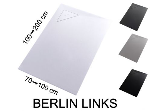 Duschwanne, linker Eckablauf - BERLIN LEFT 110