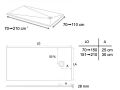 Duschwanne flach 150 cm aus Mineralharz - BRISTOL