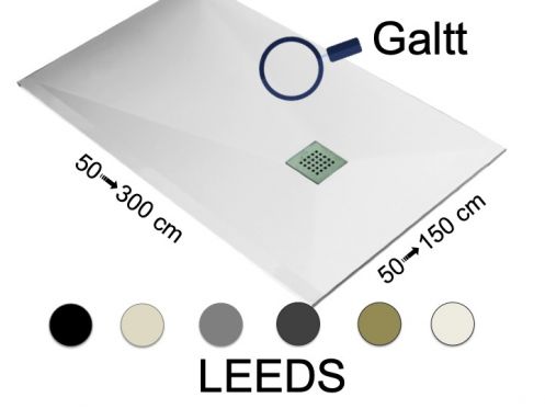 Duschwanne 220 cm glattes Finish - LEEDS