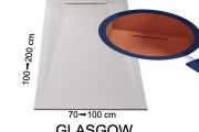 Duschwanne mit Designerrinne, GLASGOW 110