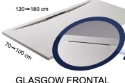 Duschwanne, mit seitlichem Ablauf, GLASGOW FRONTAL
