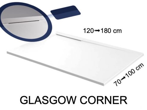 Duschwanne, Eckablauf - GLASGOW CORNER