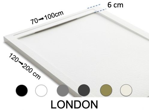 Duschwanne, sehr dnne Designerrinne, LONDON 200