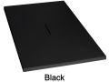 Duschwanne 120 cm Zentralabfluss Harz extra flach - CARDIFF
