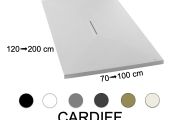 Design-Duschwanne mit zentralem Ablauf - CARDIFF 170