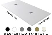 Duschwanne mit Doppelablauf, ARCHITEK DOUBLE DRAIN