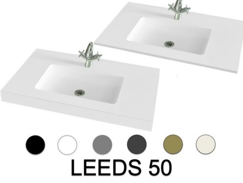Waschtischplatte, 120 x 46 cm, hngend oder freistehend, LEEDS 50
