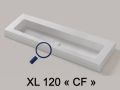 Doppelwaschbecken, Waschbecken 120 cm, Hänge- oder Einbautisch - LEEDS XXL 120