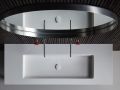 Waschtischaufsatz, Becken 85 cm, 140 x 46 cm, hngend oder freistehend, LEEDS XL 85