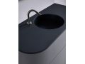 Waschtischaufsatz, rundes Becken, 120 x 40 cm, h�ngend oder freistehend, CARDIFF � 35