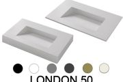 Designer-Waschtisch, Rinne, 90 x 46 cm, hängend oder freistehend, LONDON 50
