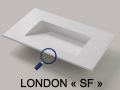 Designer-Waschtisch, Rinne, 190 x 46 cm, hngend oder freistehend, LONDON 50