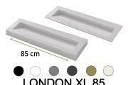 Dachrinnenwaschbecken, Doppelbecken L. 85 cm, 160 x 46 cm, Harz, LONDON XL 85