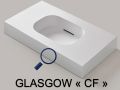 Design-Waschtischplatte, 90 x 46 cm, hngend oder freistehend, GLASGOW 40