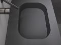 Design-Waschtischplatte, 90 x 46 cm, hngend oder freistehend, GLASGOW 40