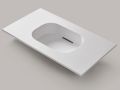 Design-Waschtischplatte, 90 x 46 cm, hngend oder freistehend, GLASGOW 40