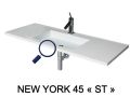 Waschtischplatte, 100 x 50 cm, hngend oder eingebaut, NEW YORK 45