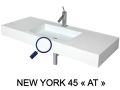 Waschtischplatte, 100 x 50 cm, hngend oder eingebaut, NEW YORK 45