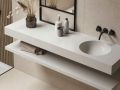Waschtischplatte, doppeltes rundes Waschbecken, 100 x 40 cm, hngend oder freistehend __int__ LEEDS DOUBLE  30