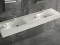 Doppelwaschtischplatte, 100 x 40 cm, geringe Tiefe, LEEDS DOUBLE 40