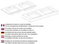 Design-Doppelwaschbecken-Arbeitsplatte, 100 x 46 cm, GLASGOW DOUBLE 40