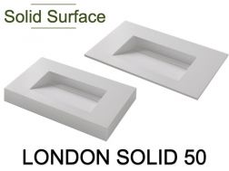 Dachrinnenbeckenaufsatz, Solid-Surface-Harz, LONDON SOLID 50