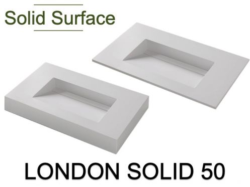 Dachrinnenbeckenaufsatz, Solid-Surface-Harz, LONDON SOLID 50