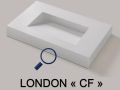 Dachrinnenbeckenaufsatz, Solid-Surface-Harz, LONDON SOLID 50