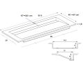 Dachrinnenbeckenaufsatz, Solid-Surface-Harz, LONDON SOLID XL85