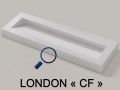 Dachrinnenbeckenaufsatz, Solid-Surface-Harz, LONDON SOLID XL85