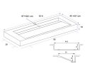 Dachrinnenbeckenaufsatz, Solid-Surface-Harz, LONDON SOLID XL85