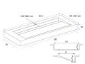 Dachrinnenbeckenaufsatz, Solid-Surface-Harz, LONDON SOLID XXL120