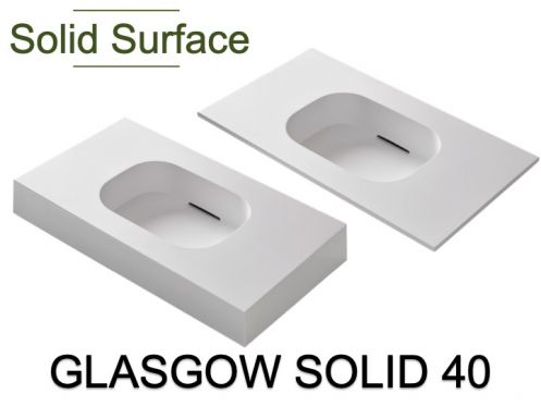 Waschtischplatte, Solid-Surface-Harz, GLASGOW SOLID 60
