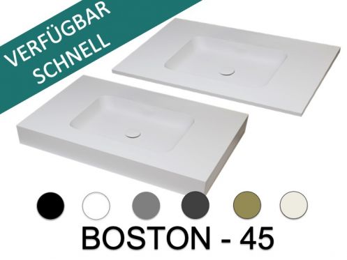 Waschtischplatte, 100 x 50 cm, hngend oder eingebaut - BOSTON 45