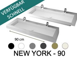 Waschtischplatte, 100 x 50 cm, hängend oder eingebaut - NEW YORK 90