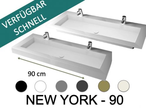 Waschtischplatte, 100 x 50 cm, hngend oder eingebaut - NEW YORK 90