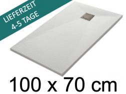 100x70 cm - Duschwannen, Acrystone®-Harz, VULCANO Weib