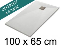 100x65 cm - Duschwannen, Acrystone®-Harz, VULCANO Weib