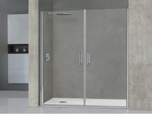 Doppelduschtren, 170 cm, schwenkbar / schwenkbar - LILLE