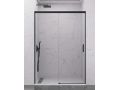 Schiebeduschtr, 95 bis 98 cm, mit festem Glas - NANTES 310 BLACK