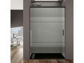 Schwarze Duschwand, 180 cm, halbundurchsichtiger Siebdruck, NANTES 310 BOLD PLUS BLACK