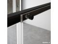 Schwarze Duschwand, 180 cm, halbundurchsichtiger Siebdruck, NANTES 310 BOLD PLUS BLACK