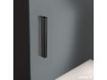 Schwarze Duschwand, 180 cm, halbundurchsichtiger Siebdruck, NANTES 310 BOLD PLUS BLACK