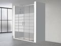Duschwand, doppelt verschiebbar, halb undurchsichtig, 170 cm,TOULOUSE BOLD