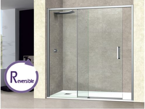 Schiebeduschtr, 220 cm, mit festem Glas - NANTES 310 CH