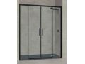 Doppelte zentrale Schiebeduschwand, 190 cm - TOULOUSE BLACK