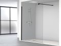 Duschwand, 110 cm, 6 mm Festglas - DIJON BLACK