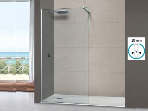Duschwand, 90 cm, 10 mm Festglas - DIJON