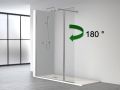90 cm feste Duschwand mit um 180 drehbarem Paneel __int__ NICE